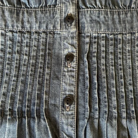 Madewell Denim Blue Button-Down Dress - Picture 4 of 4